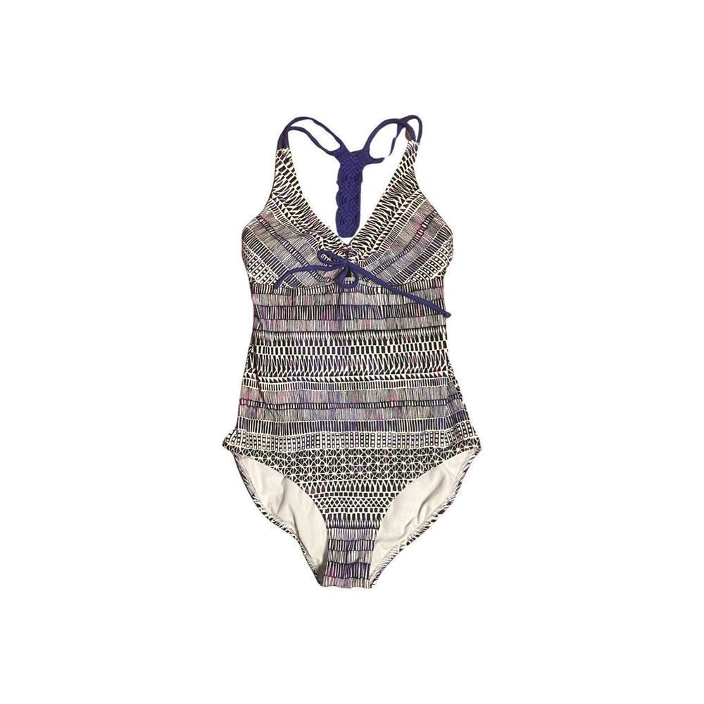 Prana Inez One Piece Purple Braided Detail in Back Women size XS